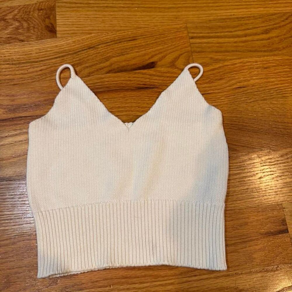 Off-White Knit Cropped Top